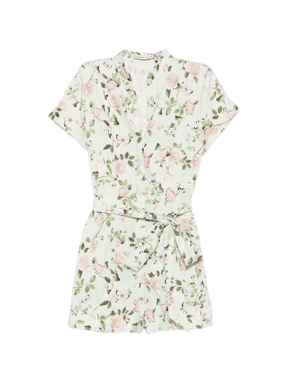 Alice + Olivia Floral Print Dress — Cream