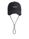 JACQUEMUS Logo-Embroidered Baseball Cap — Black