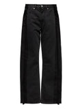 MM6 Maison Margiela Split-Leg Straight Jeans — Black