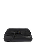 Moschino Belt-Detail Leather Clutch — Black