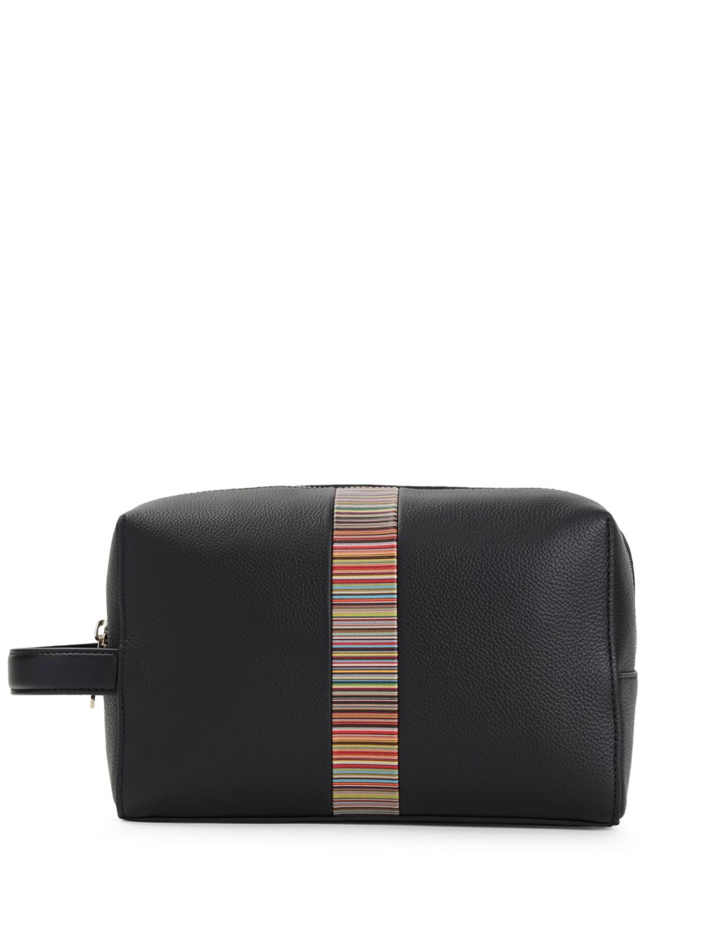 Paul Smith Signature Stripe Leather Travel Wallet — Black