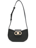 Ferragamo Gancini Shoulder Bag — Black
