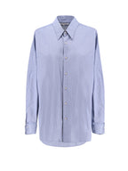 Maison Margiela Shirts Light Blue Grey Cotone
