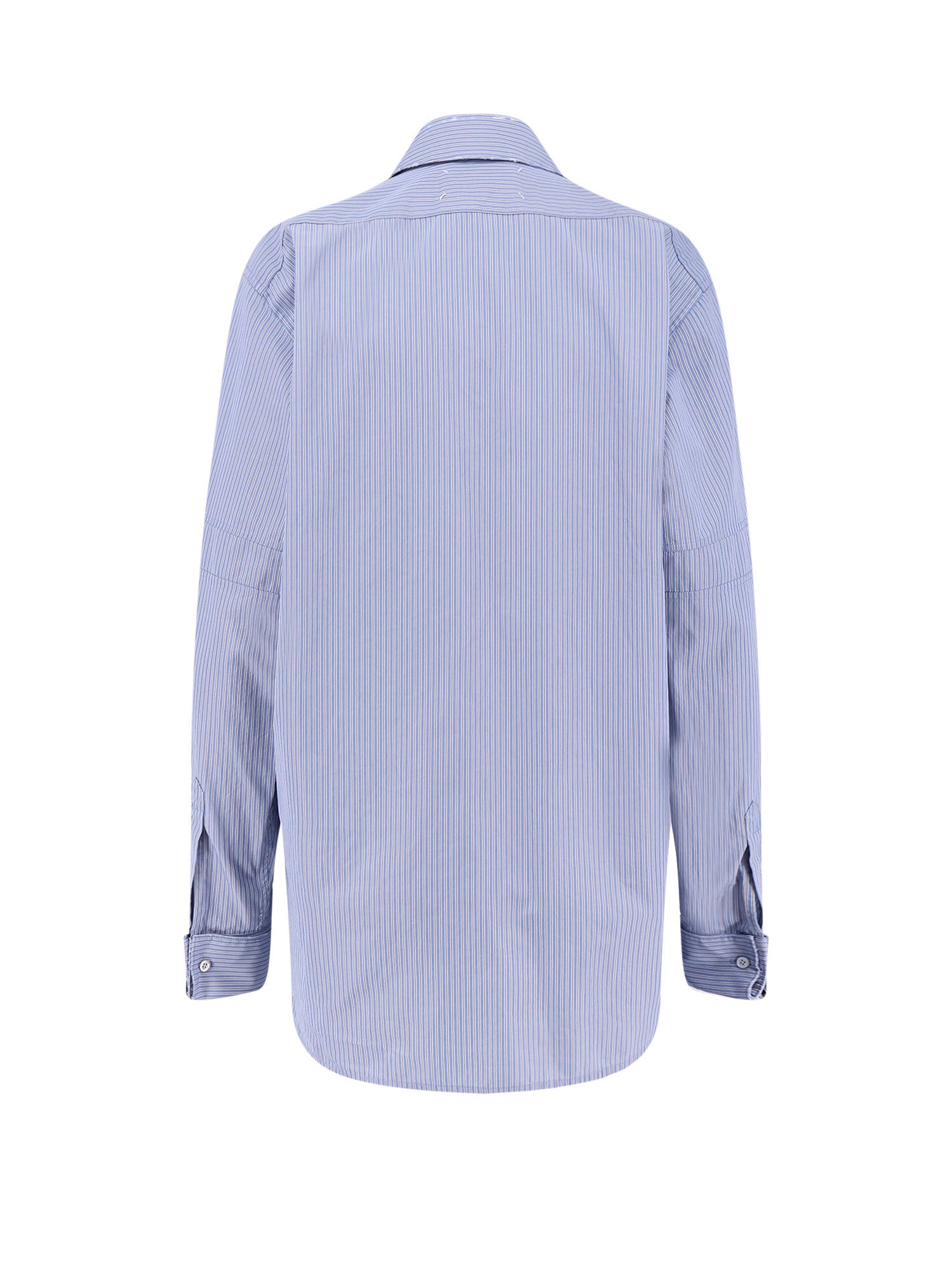 Maison Margiela Shirts Light Blue Grey Cotone