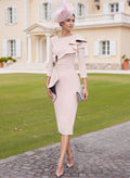 Elegant Knee-Length Elastic Satin Mother Of The Bride Dresses With Ruffle