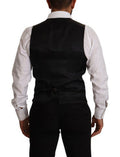 Men's Blue Striped Wool Stretch Waistcoat Vest Virgin Clothing