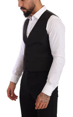 Men's Gray Silk Slim Fit Waistcoat Formal Vest Clothing