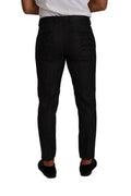 Men's Gray Check Wool Formal Trouser Dress Pants Virgin