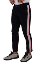Men's Blue Corduroy Cotton Stretch Skinny Jeans Elastane Clothing
