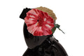 Women's Black Silk White Hair Parrucchiera Diadem Headband Elastane Accessory