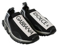 Men's Black White Sorrento Sport Stretch Sneakers Elastane