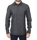 Men's Denim Jeans Cotton Casual Gray Stretch Shirt