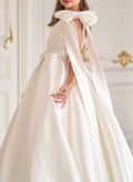Sweet Bow(s) One-Shoulder A-Line Floor-Length Satin Flower Girl Dresses