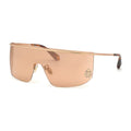 Roberto Cavalli SRC012M8FCX Gold Shield-Style Sunglasses — Gold