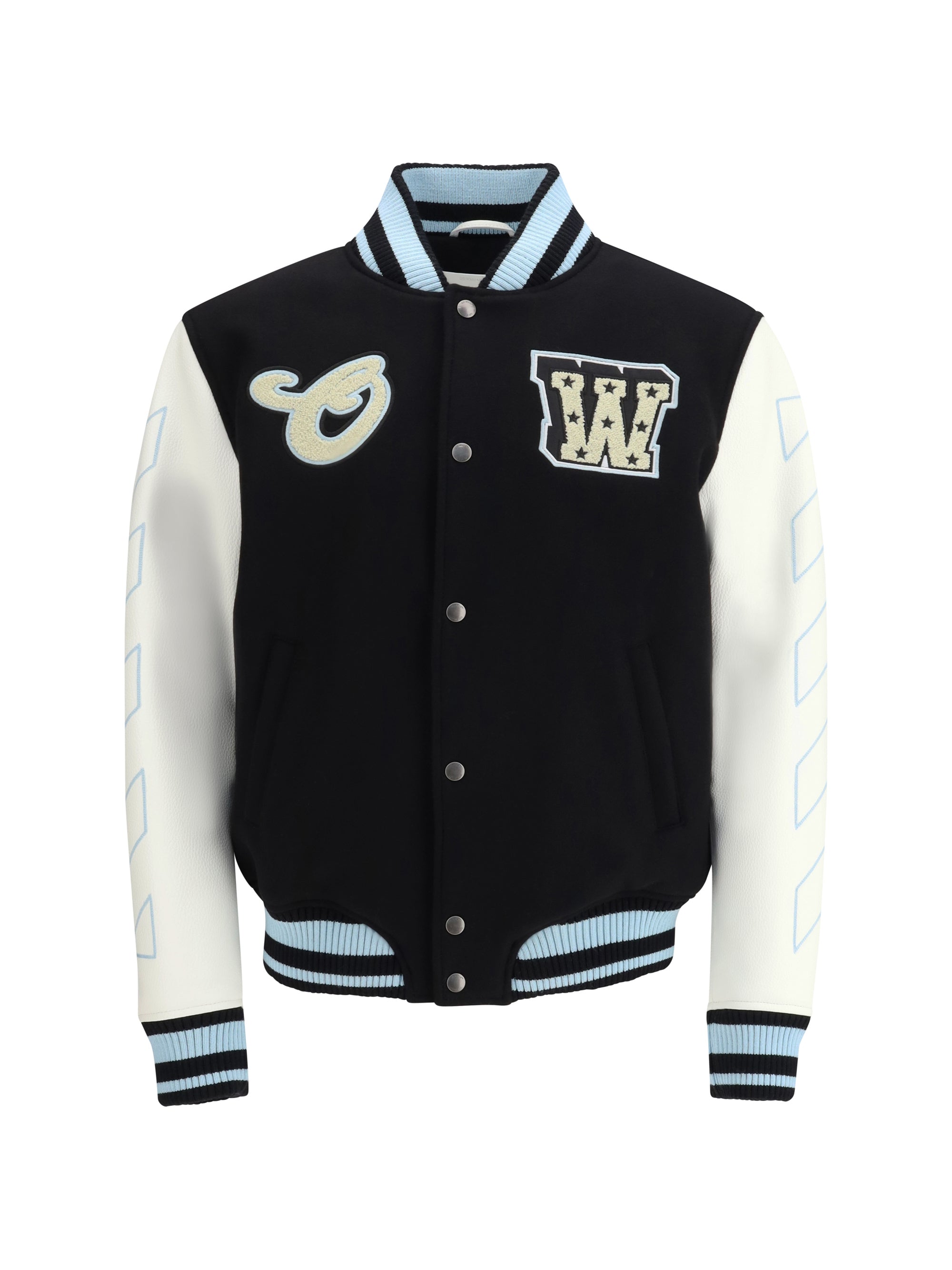 Off-White Varsity Star Logo Jacket — Black