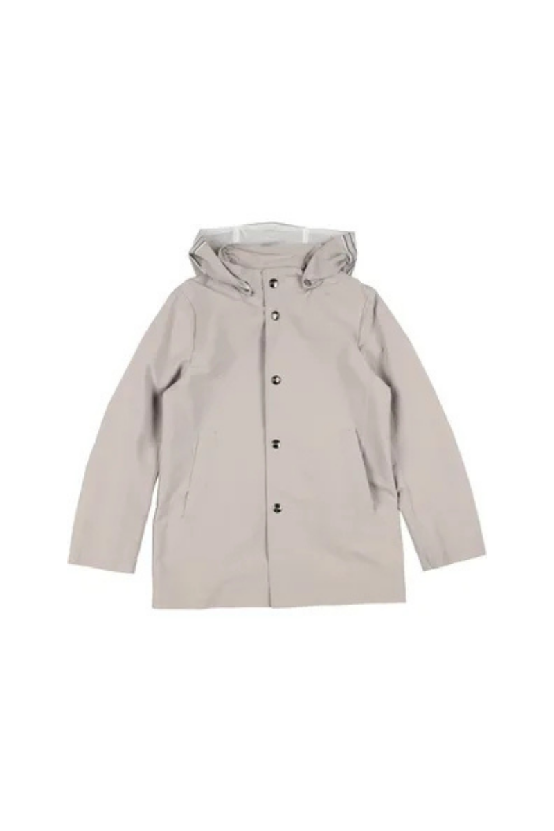 Herno Hooded Rain Jacket — Gray