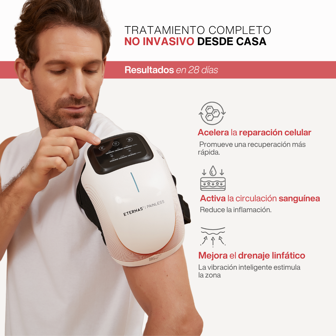 Masajeador de Rodilla Inalámbrico | Alivio del Dolor Articular por Infrarrojos, Calor, Láser y Vibración