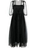 Red Valentino Tulle Midi Dress — Black