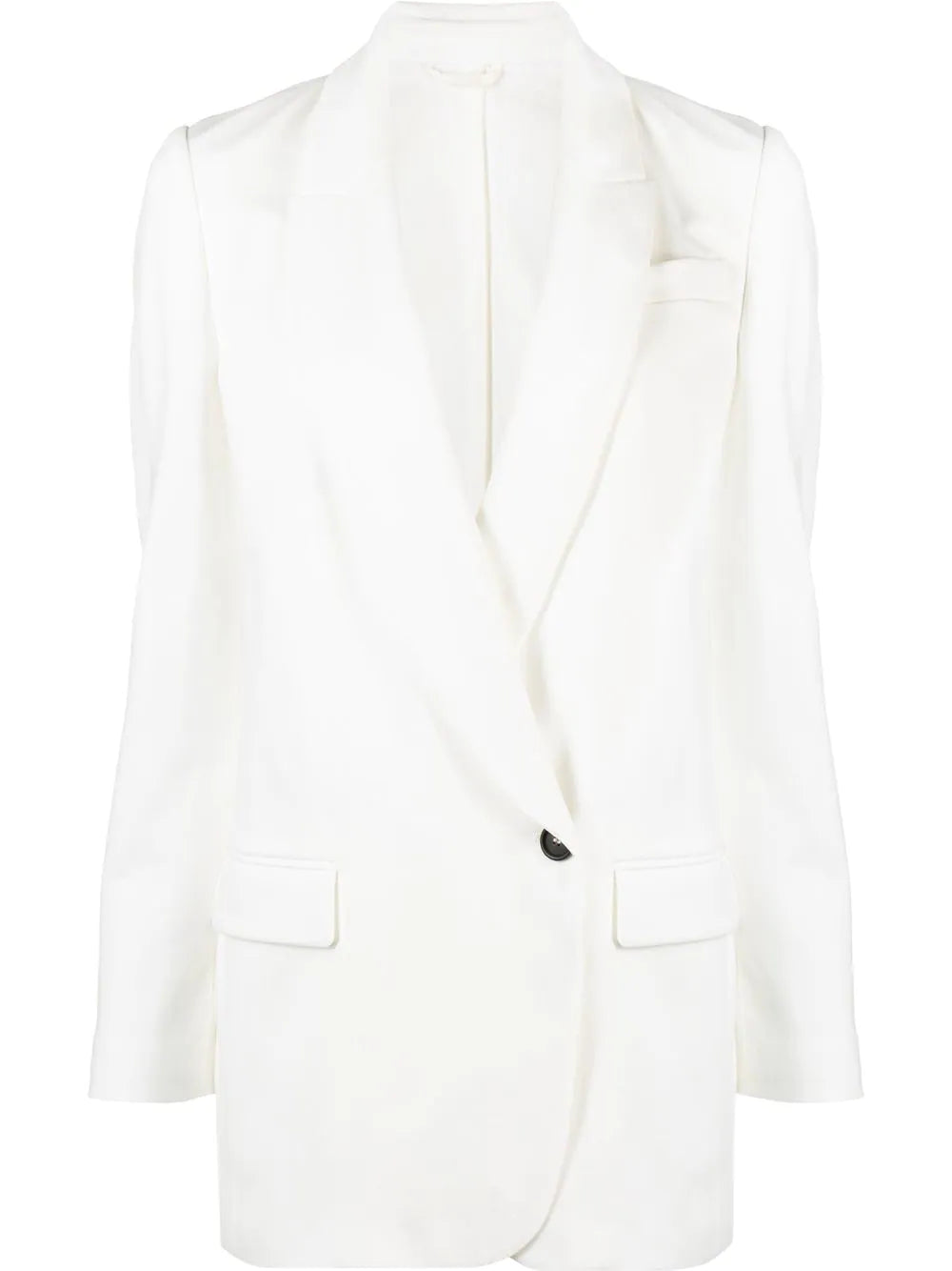 Brunello Cucinelli Cotton-Blend Single-Breasted Blazer — White