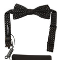 Men's Black Silk Adjustable Neck Papillon Tie