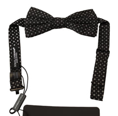 Men's Black Silk Adjustable Neck Papillon Tie