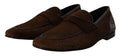 Men's Shoes Dress Loafers Brown Leather Slip Caiman