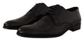 Men's Black Leather Lace Up Formal Derby Shoes