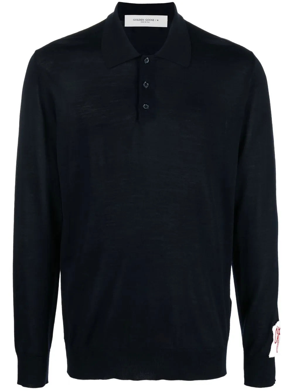Golden Goose Virgin Wool Polo Shirt — Navy