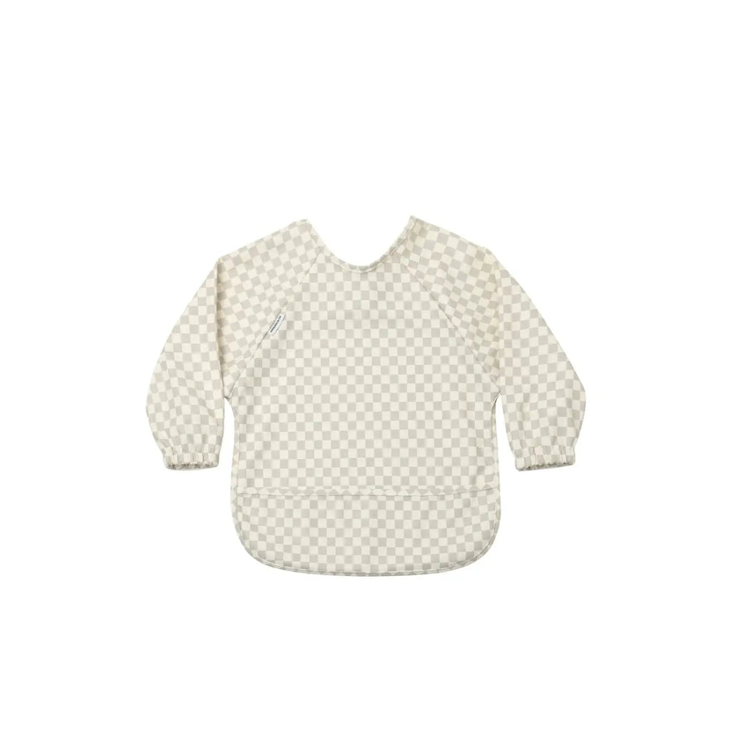 Babero con manga impermeable Vichy Beige Nenina & Co