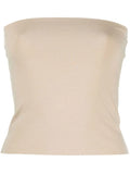 Brunello Cucinelli Strapless Bandeau Tank Top — Beige