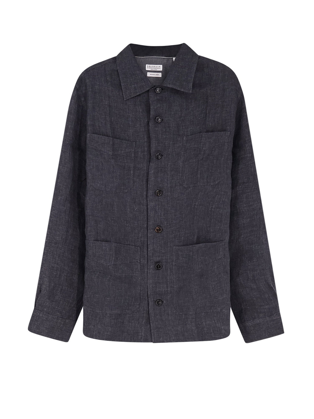 Brunello Cucinelli Shirts Anthracite Lino