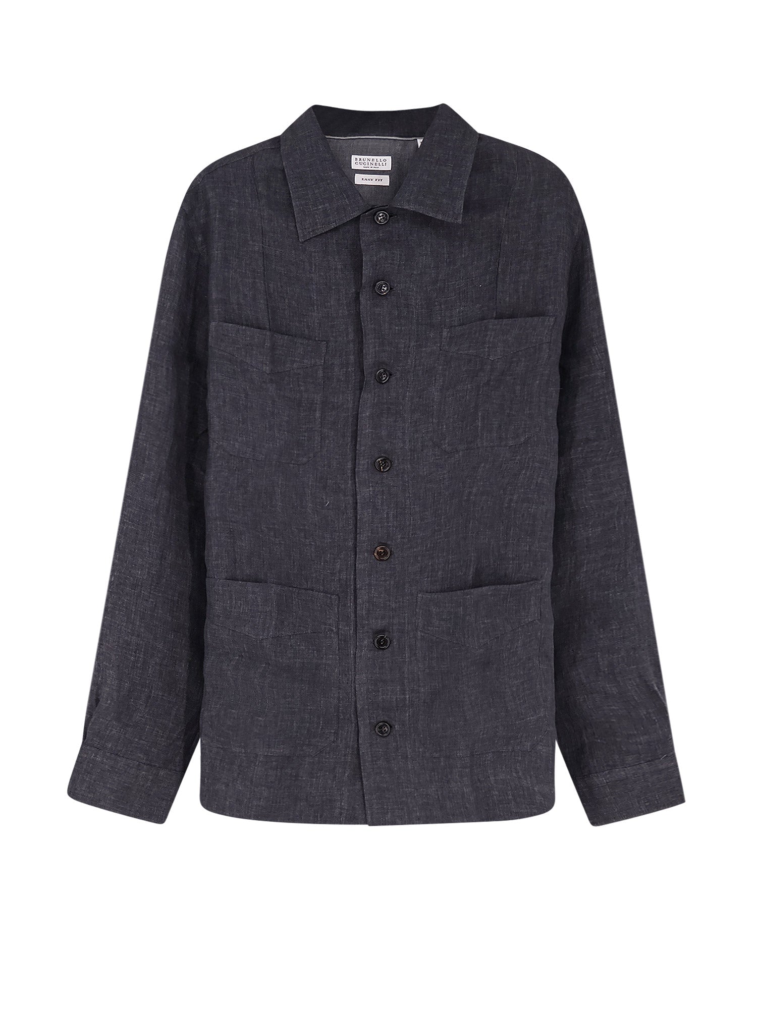 Brunello Cucinelli Shirts Anthracite Lino