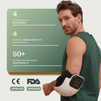 Masajeador de Rodilla Inalámbrico | Alivio del Dolor Articular por Infrarrojos, Calor, Láser y Vibración