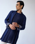 Chessboard Open Short Achkan Set By KYNAH, Luxury Indian Fashion & Bridal Wear
