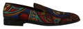 Men's Jacquard Crown Embroidered Loafer Multicolor Silk Cotton Viscose
