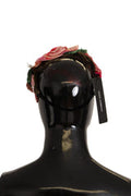 Women's Multicolor Sequined Lurex Black Hair Headband Nylon Silk Elastane Accessory