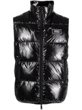 Dsquared2 Logo-Patch Quilted Padded Vest — Black