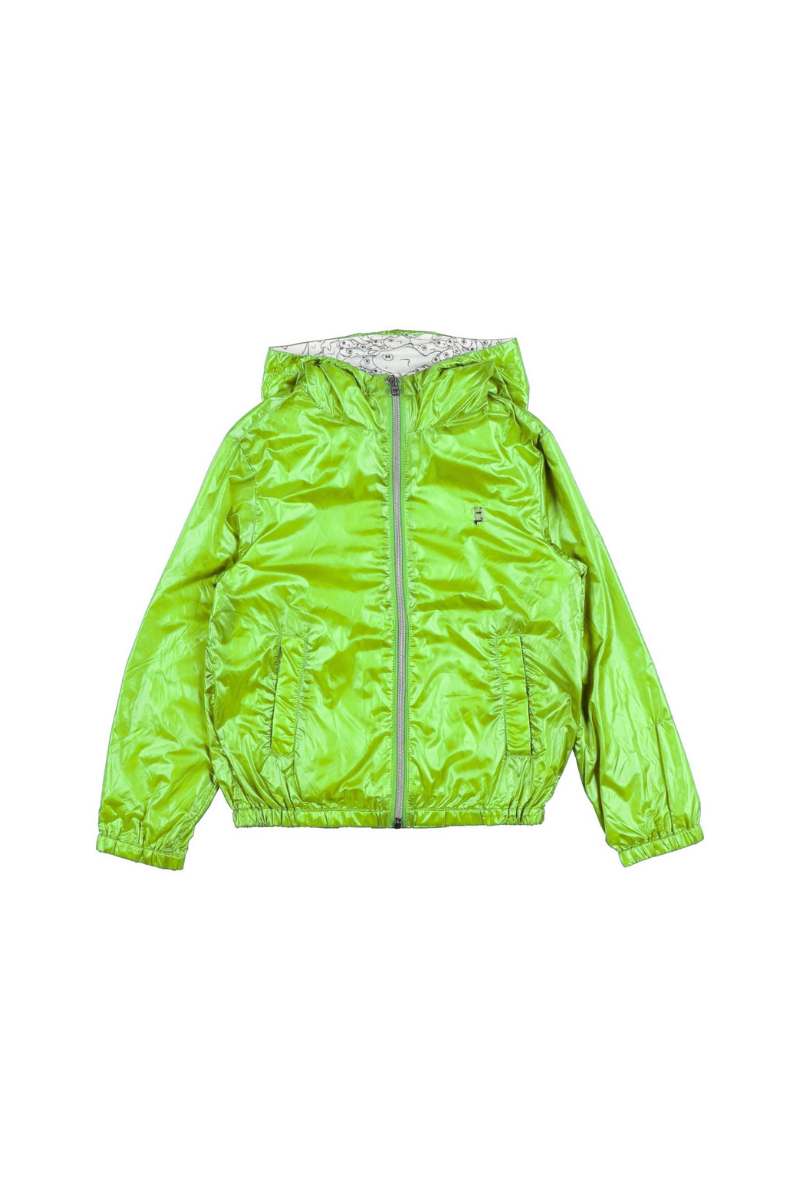 Herno Nylon Lightweight Hooded Jacket — Yellow