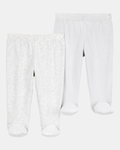 Pack dos pantalones algodón grises