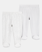 Pack dos pantalones algodón grises