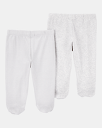 Pack dos pantalones algodón grises