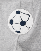 Conjunto tres piezas pantalón y dos bodies diseño fútbol