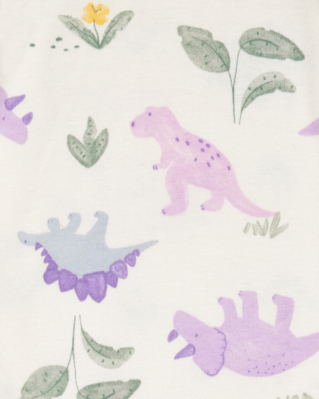 Conjunto tres piezas algodón pantalón y dos bodies diseño dinos