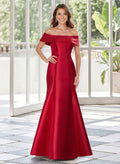 Trumpet/Mermaid Off-The-Shoulder Floor-Length Satin Mother Of The Bride Dresses