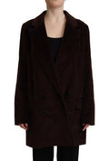 Women's Bordeaux Corduroy Cotton Blazer Oversized Jacket Elastane Clothing