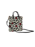 Pinko Heart-Print Polyester Shoulder Bag — Black