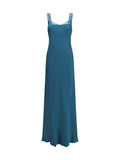 Forte_forte Satin with Lace Trims Dress — Jade