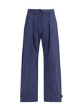 Pinko Shiny Taffeta Trousers — Navy
