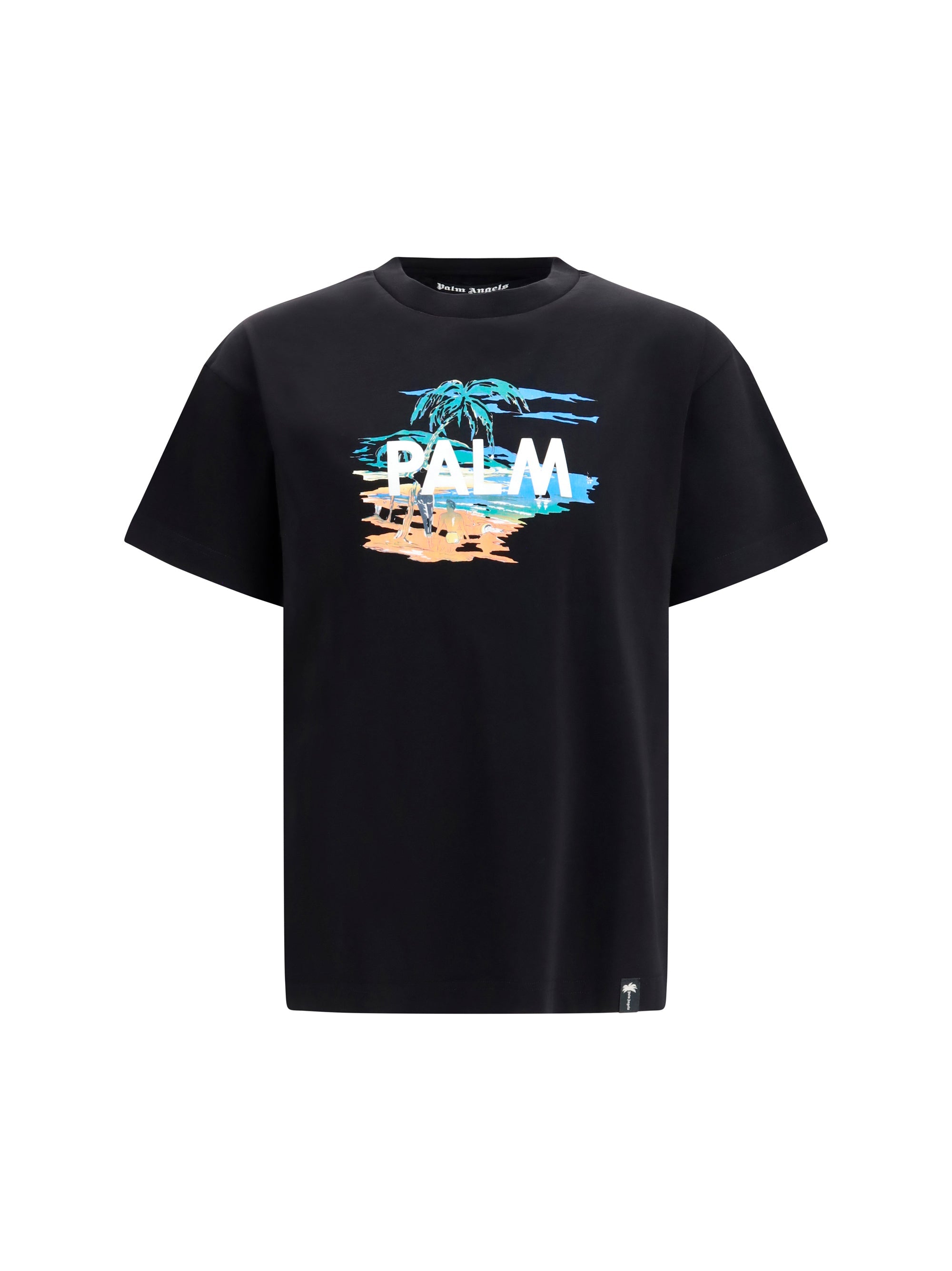 Palm Angels Palm Island Graphic T-Shirt — Black