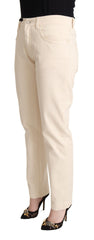 Women's Cotton Denim Skinny Jeans White Elastane
